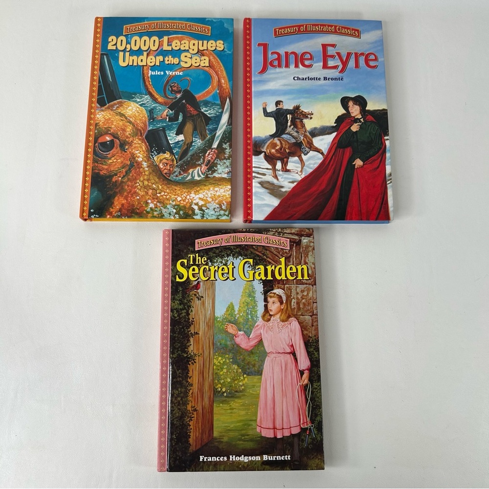 Treasury of Illustrated Classics Lot of 3 Hardcover Books Children's Classics